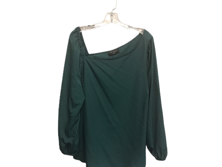 Green & Silver Top Long Sleeve By Lane Bryant, Size: 22 on Sale