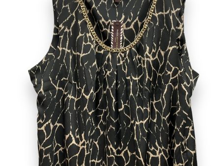 Black & Brown Blouse Sleeveless Dana Buchman, Size 3x Online Hot Sale