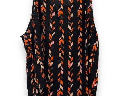 Black & Orange Blouse Sleeveless Savanna Jane, Size S Online Sale