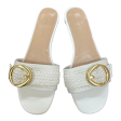 White Sandals Heels Block By Adrienne Vittadini, Size: 9 Fashion