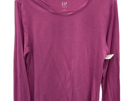 Purple Top Long Sleeve Basic Gap, Size L Supply