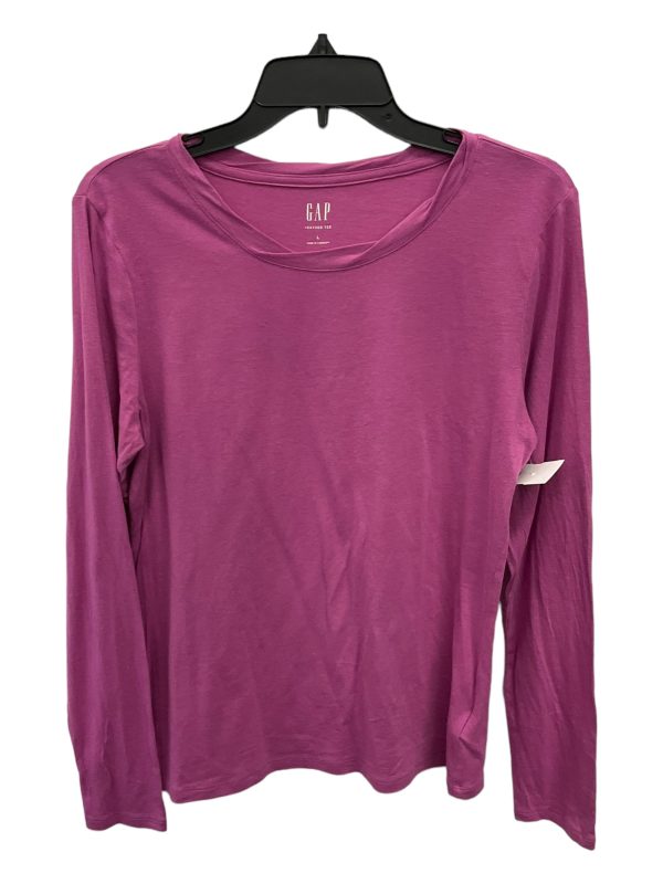 Purple Top Long Sleeve Basic Gap, Size L Supply