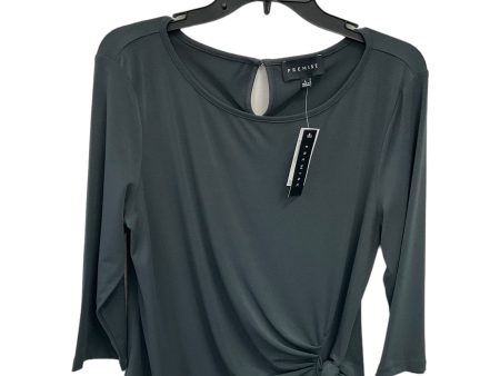 Grey Top 3 4 Sleeve Premise, Size L Online now