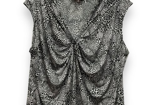 Animal Print Blouse Sleeveless Dana Buchman, Size 2x Online Hot Sale