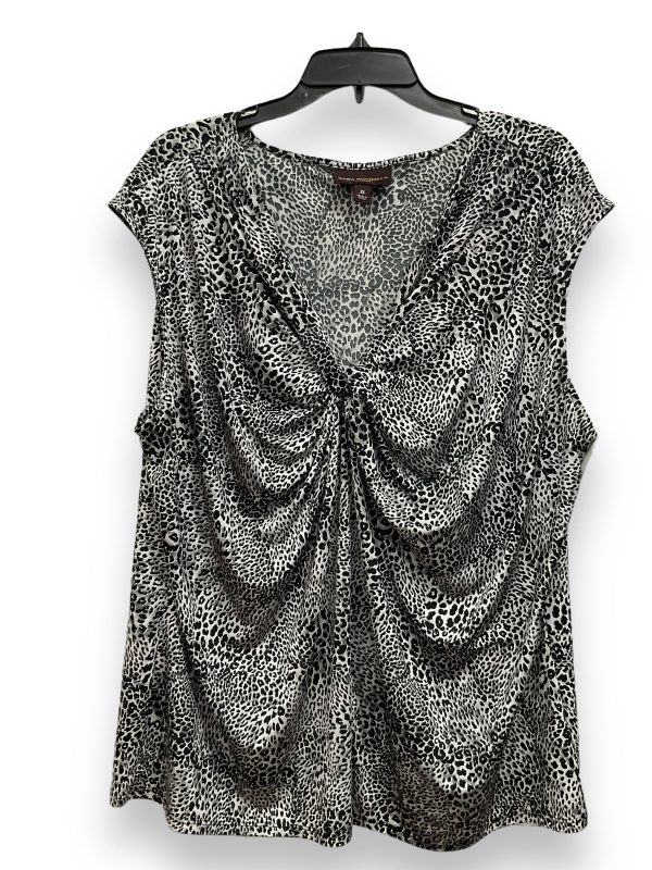 Animal Print Blouse Sleeveless Dana Buchman, Size 2x Online Hot Sale