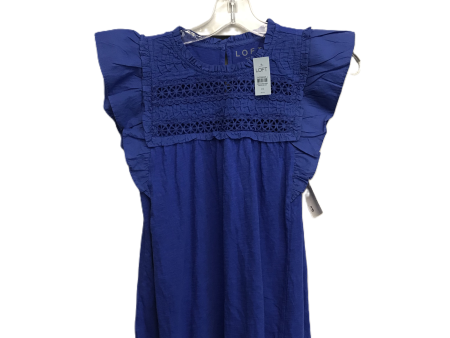 Blue Top Short Sleeve By Loft, Size: Petite   Xs Online now