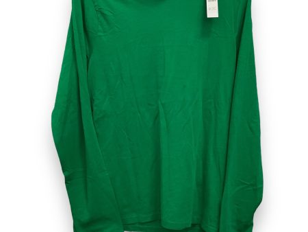 Green Top Long Sleeve Basic J. Crew, Size Xl Hot on Sale