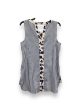 Blue & White Blouse Sleeveless Cabi, Size M Online Hot Sale