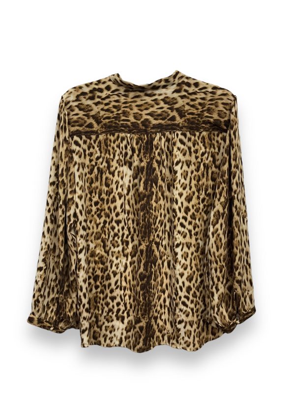 Animal Print Blouse Long Sleeve J. Crew, Size Xl For Cheap