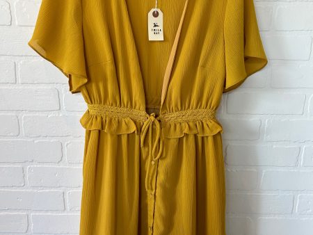 Yellow Dress Casual Short Wild Honey, Size S Hot on Sale