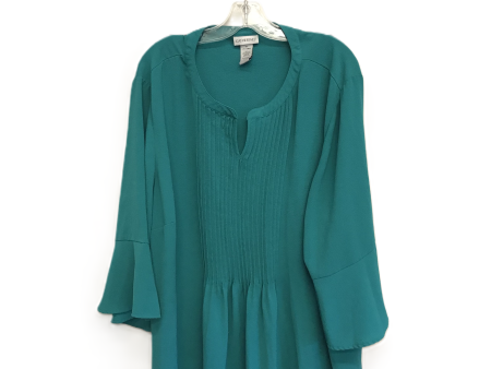 Teal Top Long Sleeve By Catherines, Size: 3x on Sale