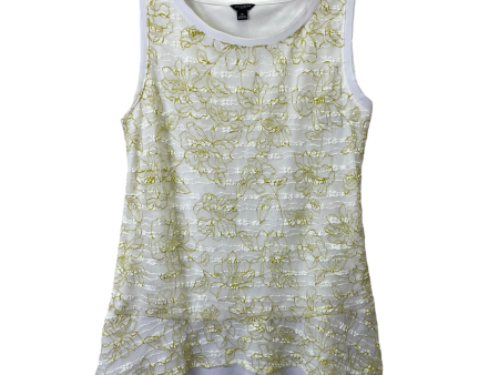 Green & White Top Sleeveless By Ann Taylor, Size: M Fashion