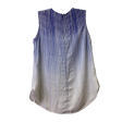 Blue & White Top Sleeveless By Equipment, Size: Xs Cheap