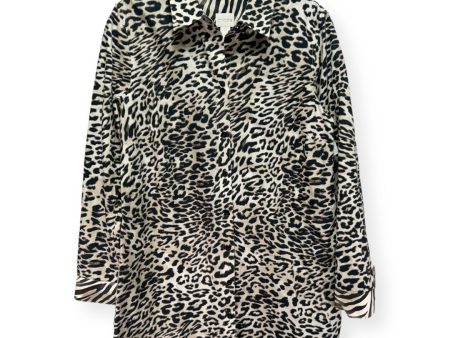 Animal Print Tunic Long Sleeve Chicos, Size 4 Fashion