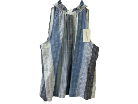 Blue Denim Top Sleeveless Basic By Universal Thread, Size: M For Sale