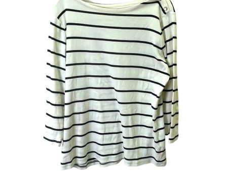 Black & White Top Long Sleeve By Lands End, Size: Xl Online