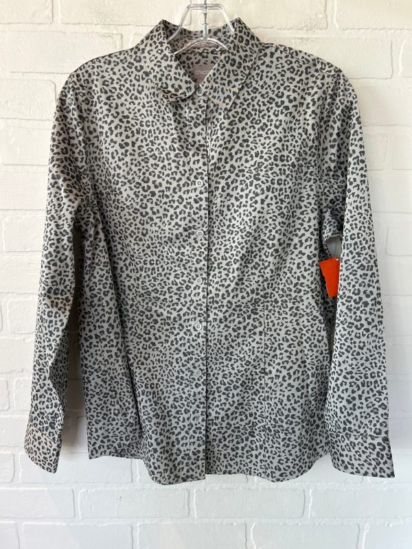 Animal Print Top Long Sleeve Chicos, Size S on Sale