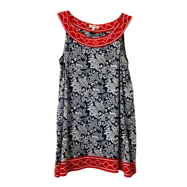 Blue & Red & White Top Sleeveless By Max Studio, Size: M Discount