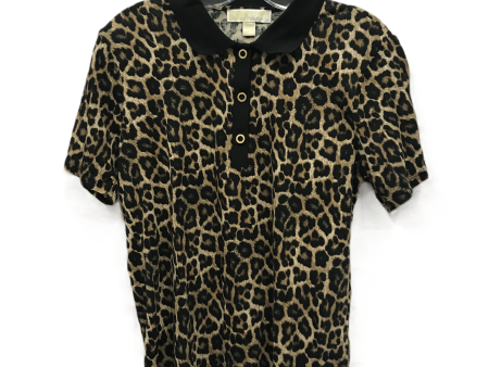 Animal Print Top Short Sleeve By Michael By Michael Kors, Size: L on Sale