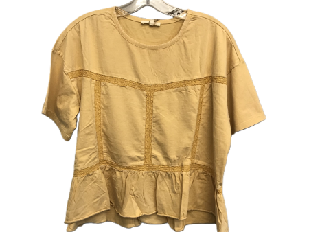 Yellow Top Short Sleeve By Easel, Size: L Hot on Sale