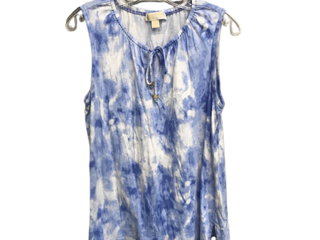 Blue & White Top Sleeveless By Michael By Michael Kors, Size: L Cheap