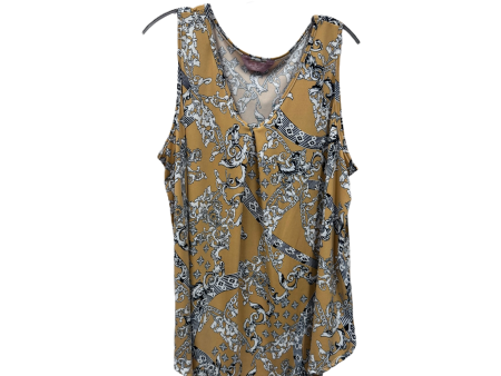 Gold Top Sleeveless By Amanda, Size: 1x Supply