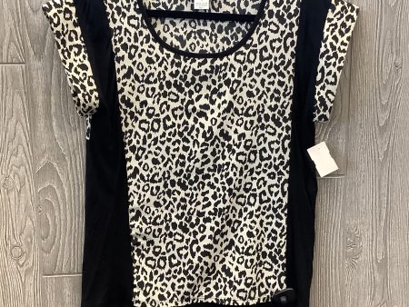 Animal Print Top Short Sleeve Allison Taylor, Size S Cheap