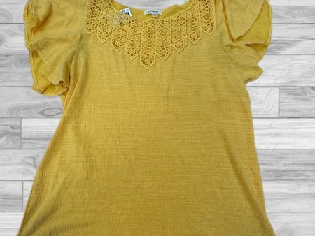 Yellow Top Short Sleeve Max Studio, Size M Discount