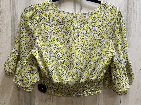 Yellow Top Short Sleeve Clothes Mentor, Size S Fashion