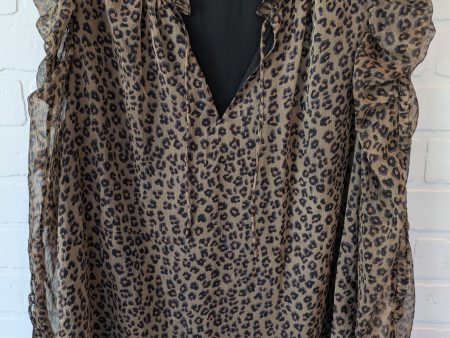 Animal Print Top Long Sleeve Cece, Size S Supply