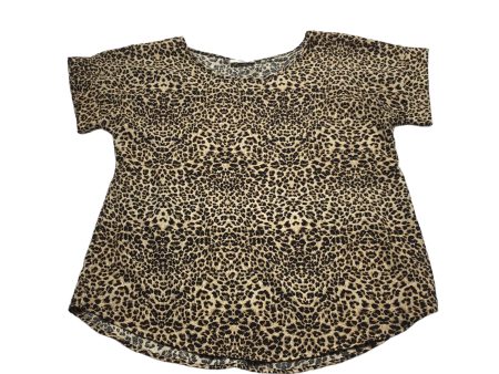 Animal Print Top Short Sleeve Entro, Size M on Sale