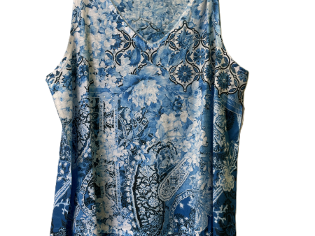 Blue Top Sleeveless By Concepts, Size: 1x Online Sale