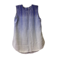 Blue & White Top Sleeveless By Equipment, Size: Xs Cheap