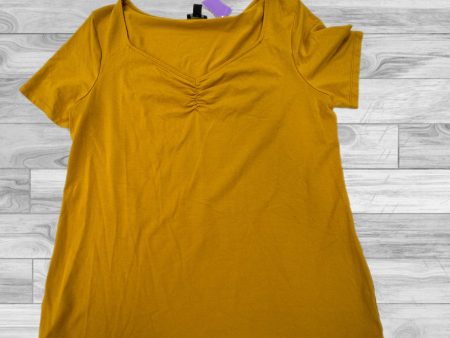 Yellow Top Short Sleeve Ann Taylor, Size L Online Hot Sale