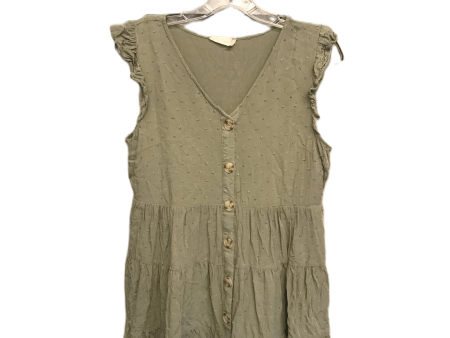 Green Top Sleeveless By Altard State, Size: L Discount