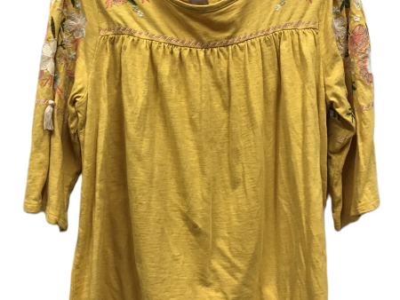 Yellow Top Short Sleeve By St Johns Bay, Size: Xl Fashion